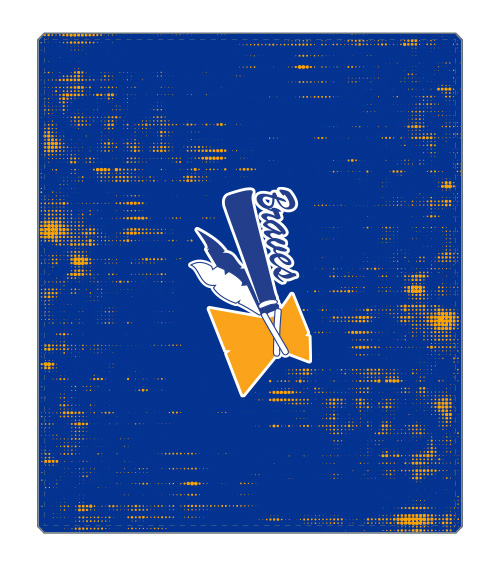 Braves Sublimated Fleece Lined Blanket - 50" x 60" - Royal