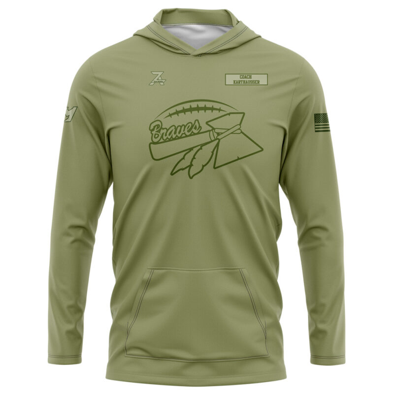Braves Mach 5 Hooded TShirt - Green