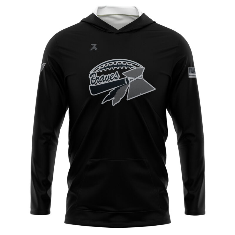 Braves Mach 5 Hooded TShirt - Black