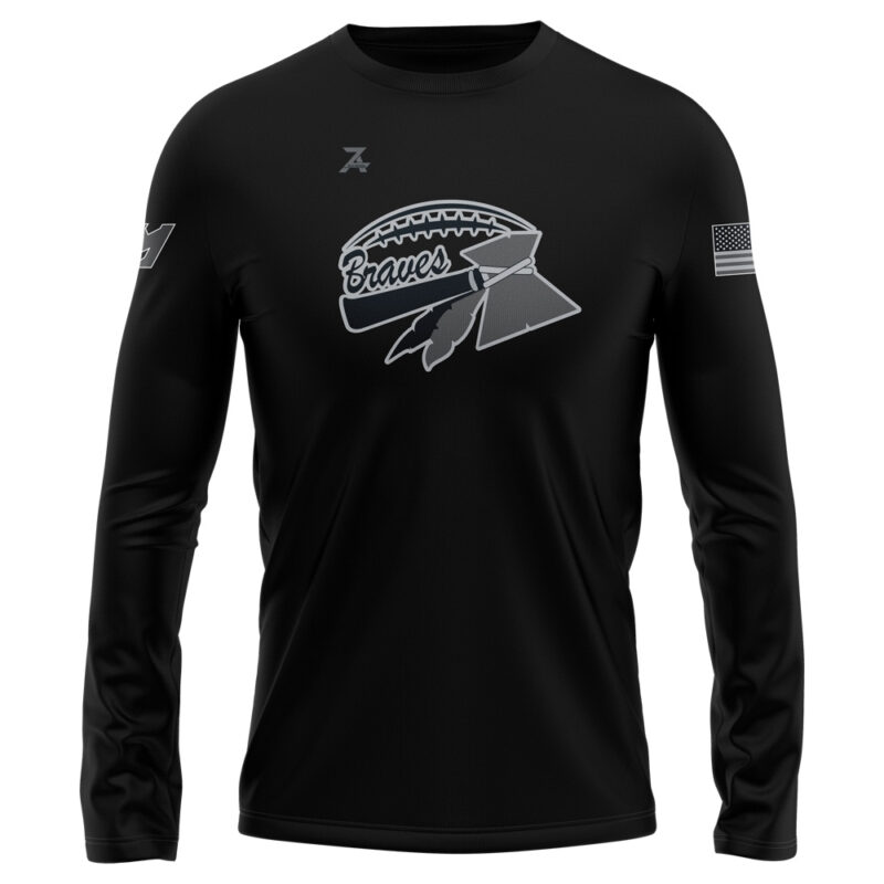 Braves Mach 5 Long Sleeve Tshirt - Black