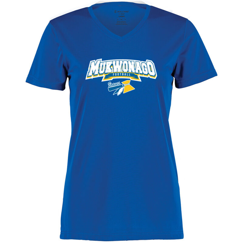 Braves Ladies VNeck Drifit - Royal